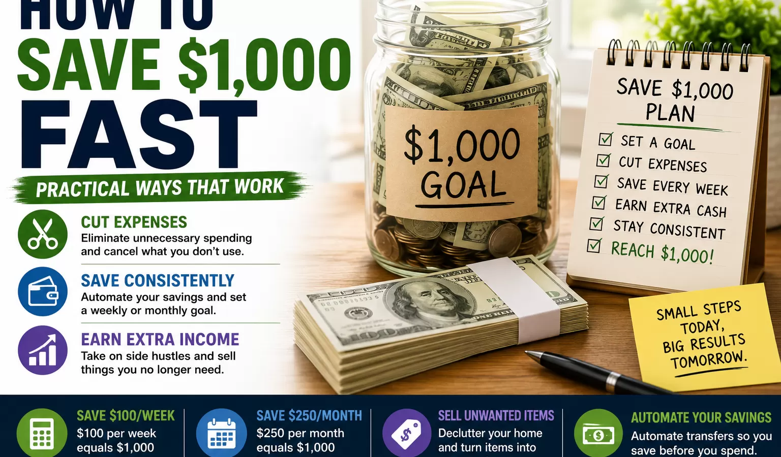 How to save $1,000 fast