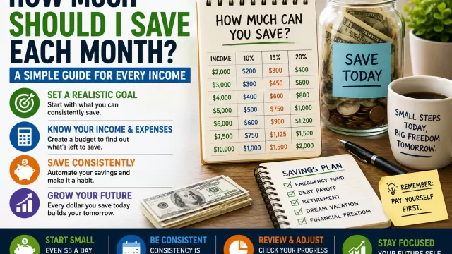 how much should I save each month